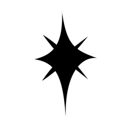 Abstract geometric shape silhouettes, black brutalism forms