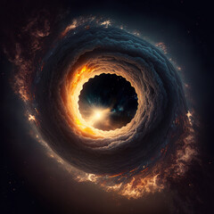 A black hole that access to another universe