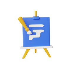 Canvas Design 3D Illustration