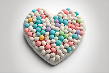 heart shaped candy. Generative AI