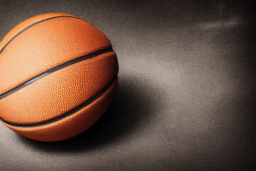 Obraz premium basketball on black background,Generative IA
