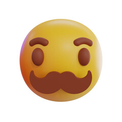 Fototapeta premium Moustache 3D Emoji