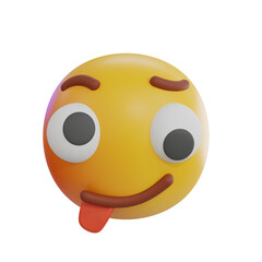 Silly Out Tongue 3D Emoji