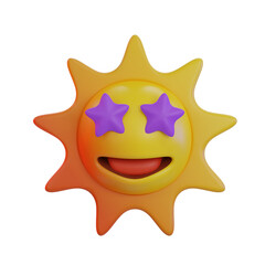 Sun Star Eye 3D Emoji