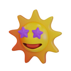 Sun Star Eye 3D Emoji