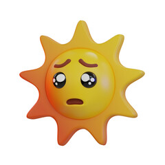 Fototapeta premium Sun Begging 3D Emoji