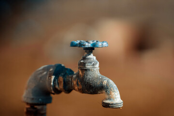 water flowing from faucet