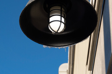 lamp with icicles on the wall