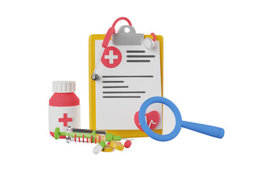 Medical Checkup 3D Illustration