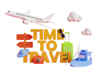 Time To Travel 3D Illustration