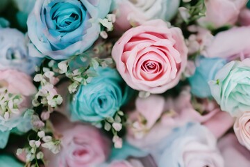 Obraz premium パステルカラーの花 with generative ai