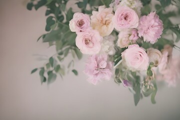 パステルカラーの花　with generative ai