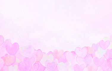 シンプルで淡いバレンタインハート背景　ラブリー