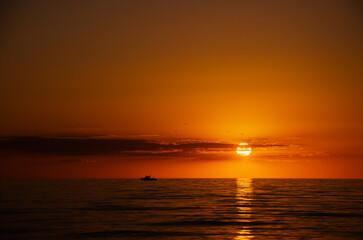 sunset over the sea