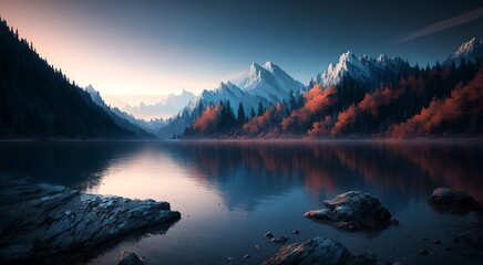 Sunrise over the mountains [AI Generated]