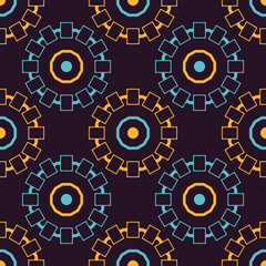Seamless pattern with ethnic geometric ornament.