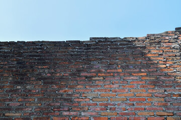Dark brown old bricks wall