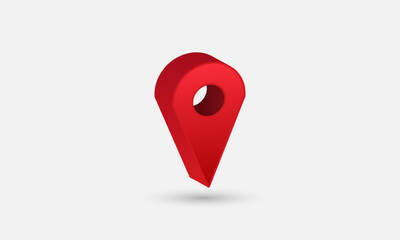 illustration vector location map pin gps concept realistic 3d creative isolated on background.Realistic vector illustration.
