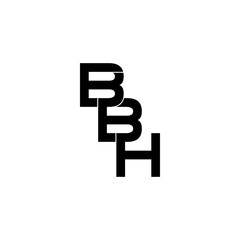 bbh lettering initial monogram logo design