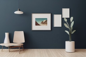 modern living room with Photoframe 