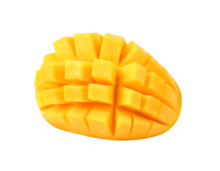 Mango slice on transparent png.