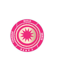 PINK SHEILD ROUND CIRCULAR EPS VECTOR 