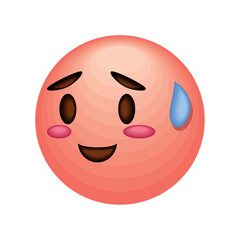 embarrassed emoji social media