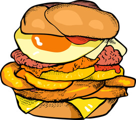 Burger png graphic clipart design
