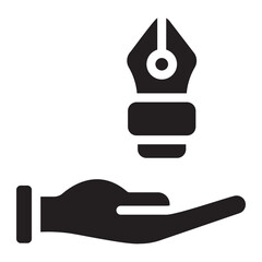 pen tool glyph icon