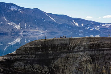 Drekagil,Herdubreid mountain in the Highlands of Iceland.The lake Oskjuvatn in the Iceland.