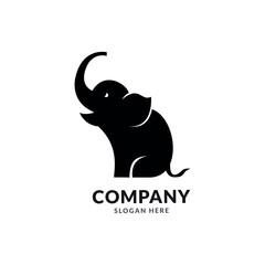 elephant logo vector icon illustration