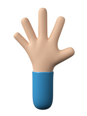 Obraz premium 3D Hands Gestures isolated on transparent background PNG file format.