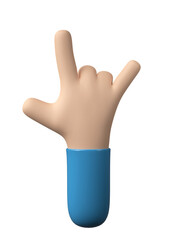 3D Hands Gestures isolated on transparent background PNG file format.