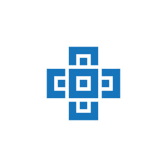 Plus medical logo design vector