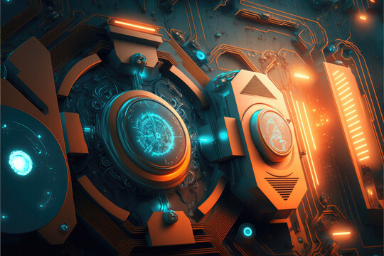 Futuristic Tech Background 