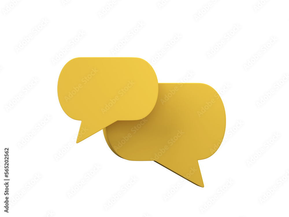 Poster 3d speech bubble isolated on transparent background png file format.