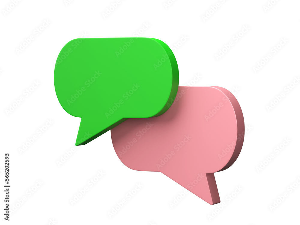 Poster 3d speech bubble isolated on transparent background png file format.