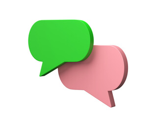 3D Speech bubble isolated on transparent background PNG file format.