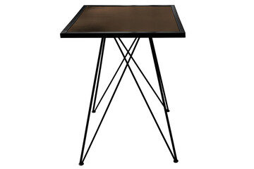 Modern wooden table with steel legs