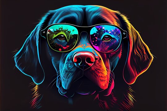 vector style dog background