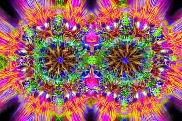 Naklejka premium Close=up kaleidoscope with bright colors