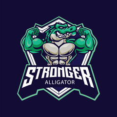 Vector crocodiles mascot logo for esport and sport team