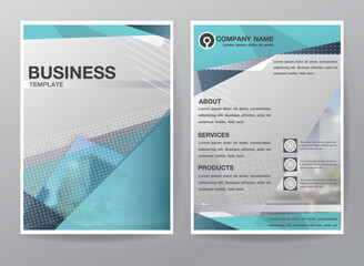 Technology Business Flyer or Cover Design with Blue line background Design Template