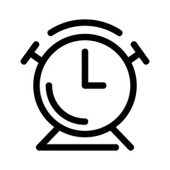 alarm clock icon or logo isolated sign symbol vector illustration - high quality black style vector icons