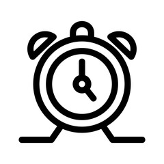 alarm clock icon or logo isolated sign symbol vector illustration - high quality black style vector icons