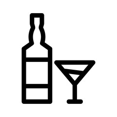 alcohol icon or logo isolated sign symbol vector illustration - high quality black style vector icons