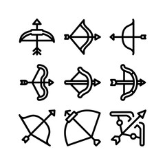 archery icon or logo isolated sign symbol vector illustration - high quality black style vector icons