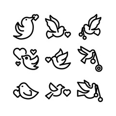 bird icon or logo isolated sign symbol vector illustration - high quality black style vector icons