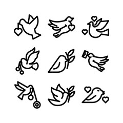 bird icon or logo isolated sign symbol vector illustration - high quality black style vector icons