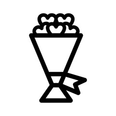 bouquet icon or logo isolated sign symbol vector illustration - high quality black style vector icons